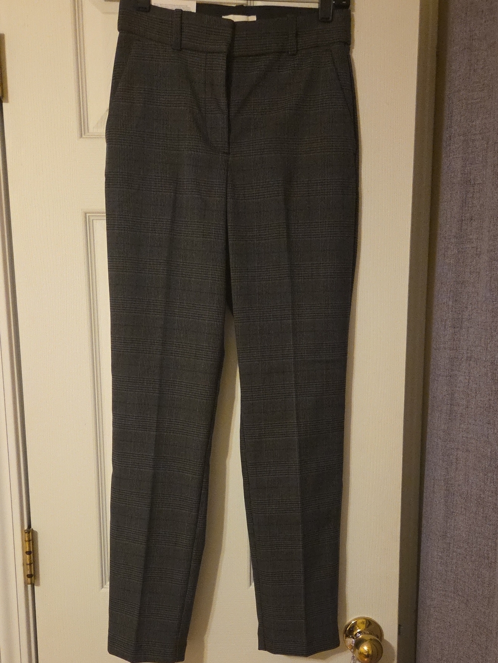 H&M Gray Plaid Tailored Trousers